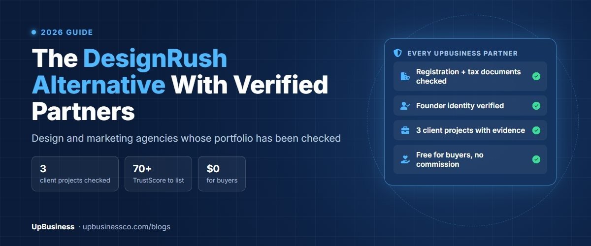 DesignRush Alternative: Hire Verified Design and Marketing Agencies on UpBusiness (2026)