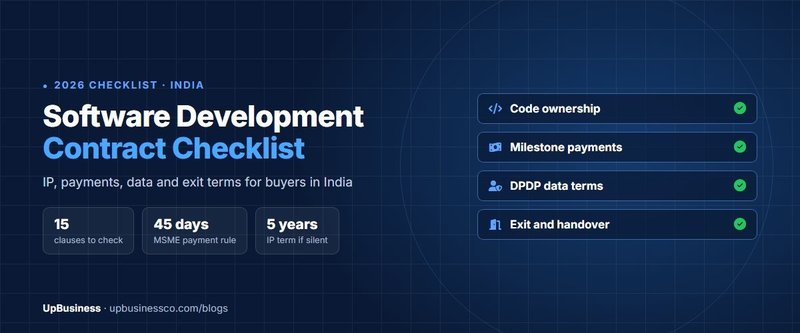 Software Development Contract Checklist for India: IP, Payment and Exit Terms
