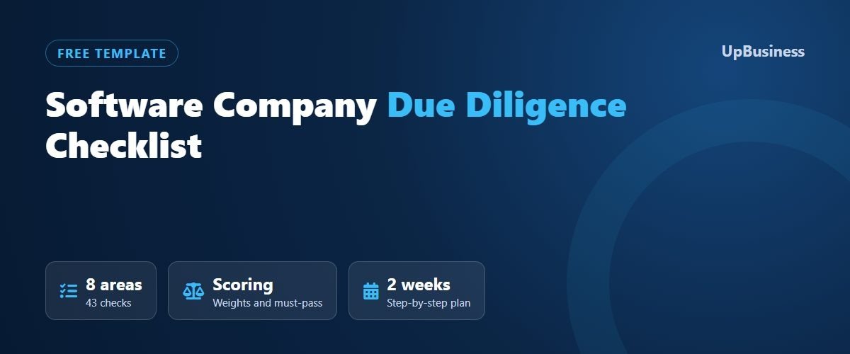 Software Company Due Diligence Checklist (Free Template for 2026)