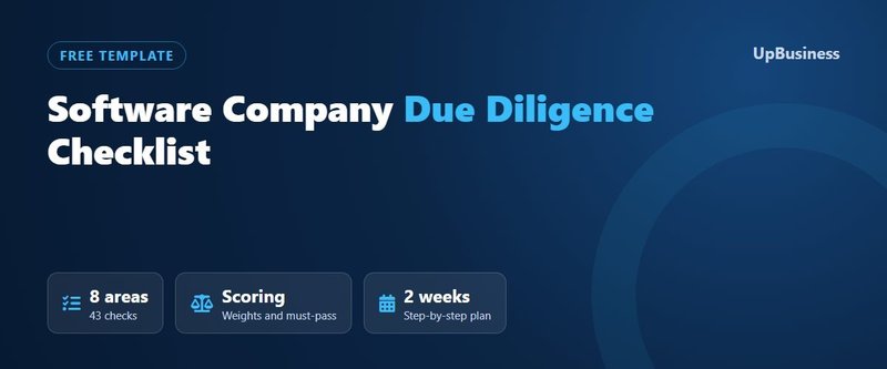 Software Company Due Diligence Checklist (Free Template for 2026)