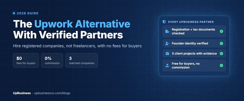Upwork Alternative for Hiring Verified Companies, Not Freelancers (2026)