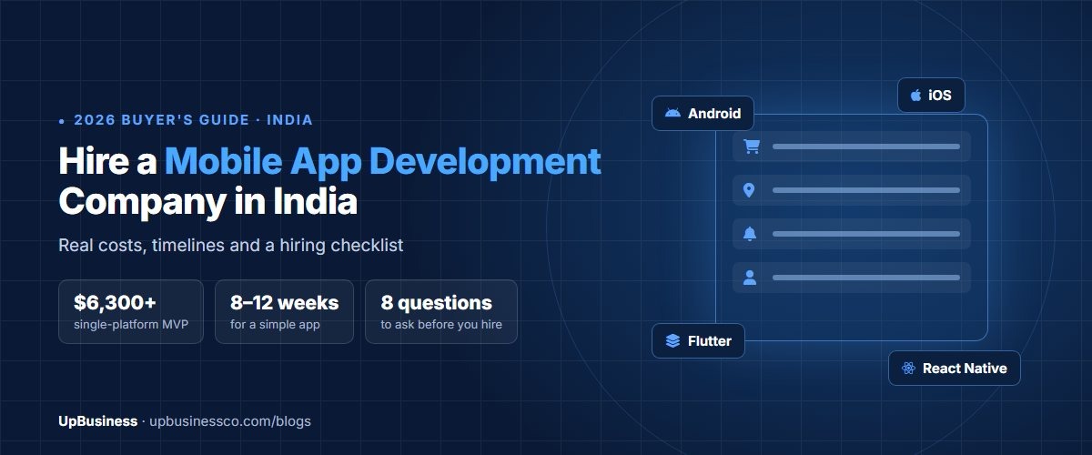 Mobile App Development Company in India: Costs, Process & How to Choose (2026)