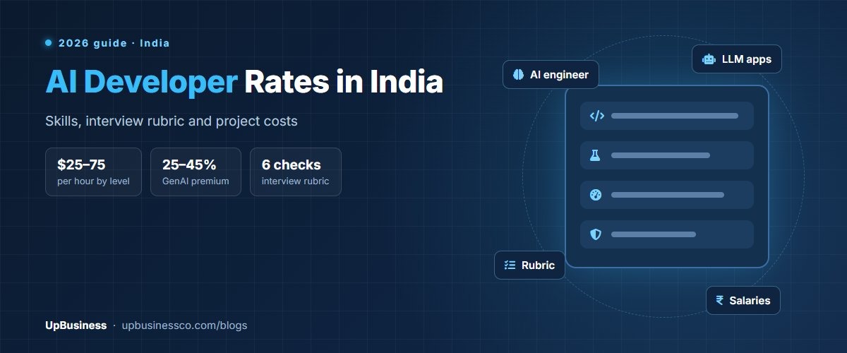 AI Developer Rates in India: Skills, Interview Rubric and Project Costs (2026)