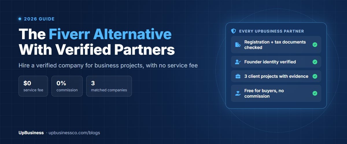 UpBusiness, the Fiverr alternative for hiring verified companies for business projects