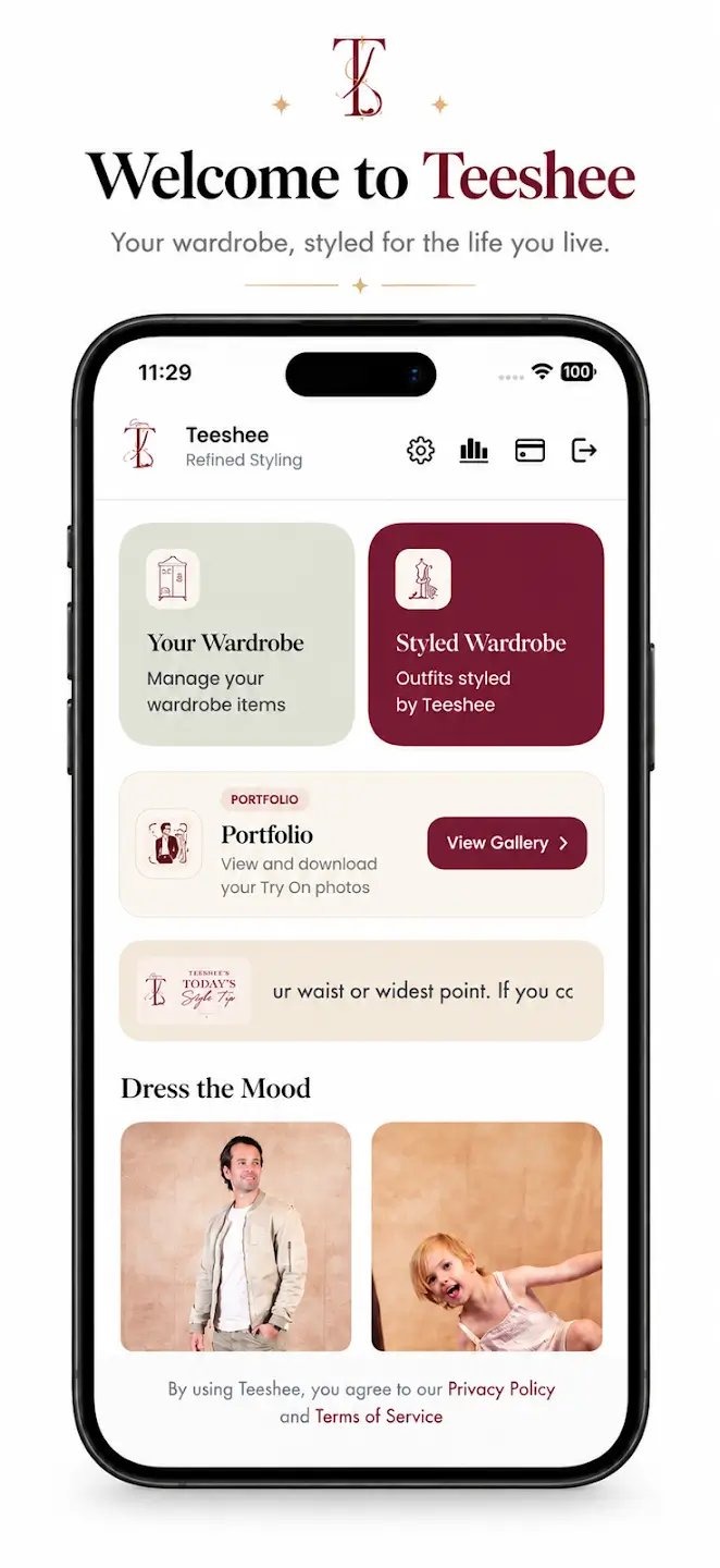 Teeshee: AI Wardrobe Styling App